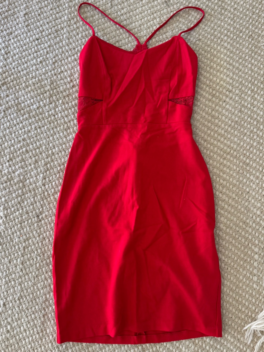 Express Red Bodycon Mini Dress Size 0